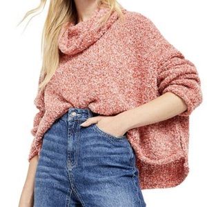 Free People BFF sweater cowl neck crop size small